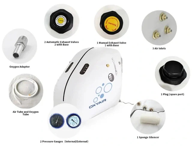 Oxyair Hyperbaric Chamber, high-quality accessories for easy installation.