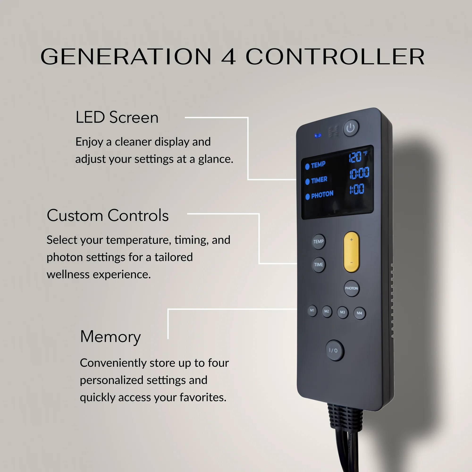 Generation 4 Controller – A touchscreen controller with customizable wellness settings