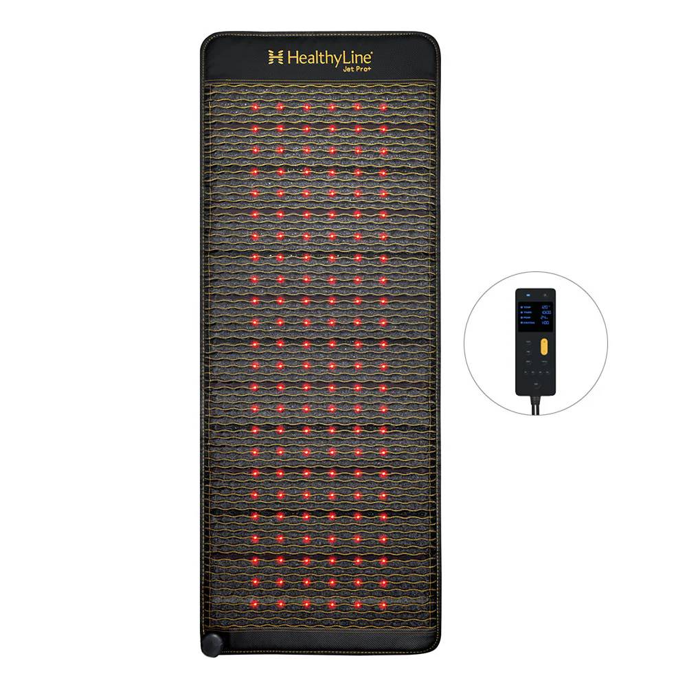 Jet Pro+ PEMF Mat – Infrared therapy mat with LED lights and a handheld controller