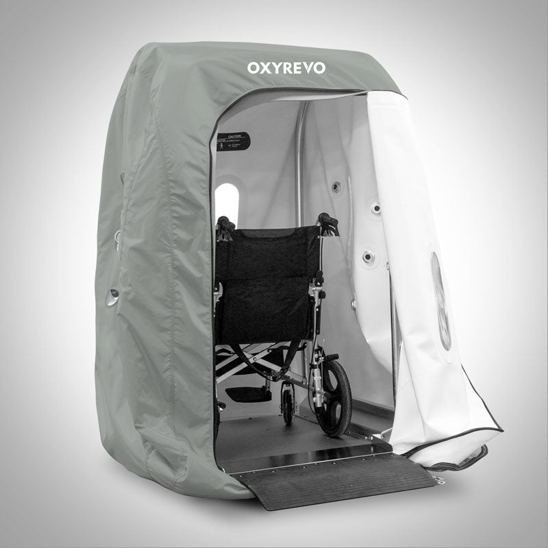 Heal 40 open with wheelchair inside.