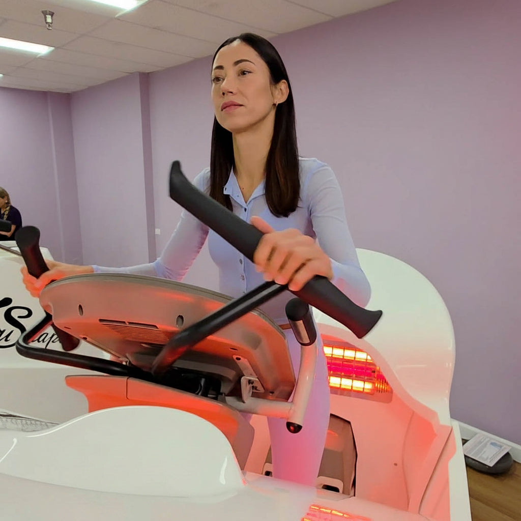 Experience a guided workout with the Swan Infra Shaper Classic while infrared light technology supports an efficient wellness routine.