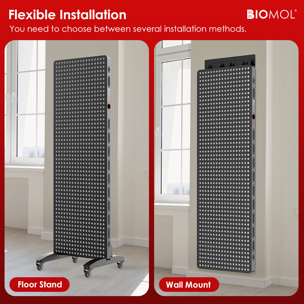 Red Light Therapy Panel with Blue and Near Infrared Light - Fitness Series by BioMol