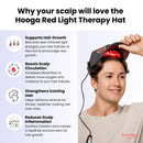 Discover the wellness benefits of the Hooga Red Light Therapy Hat for scalp care