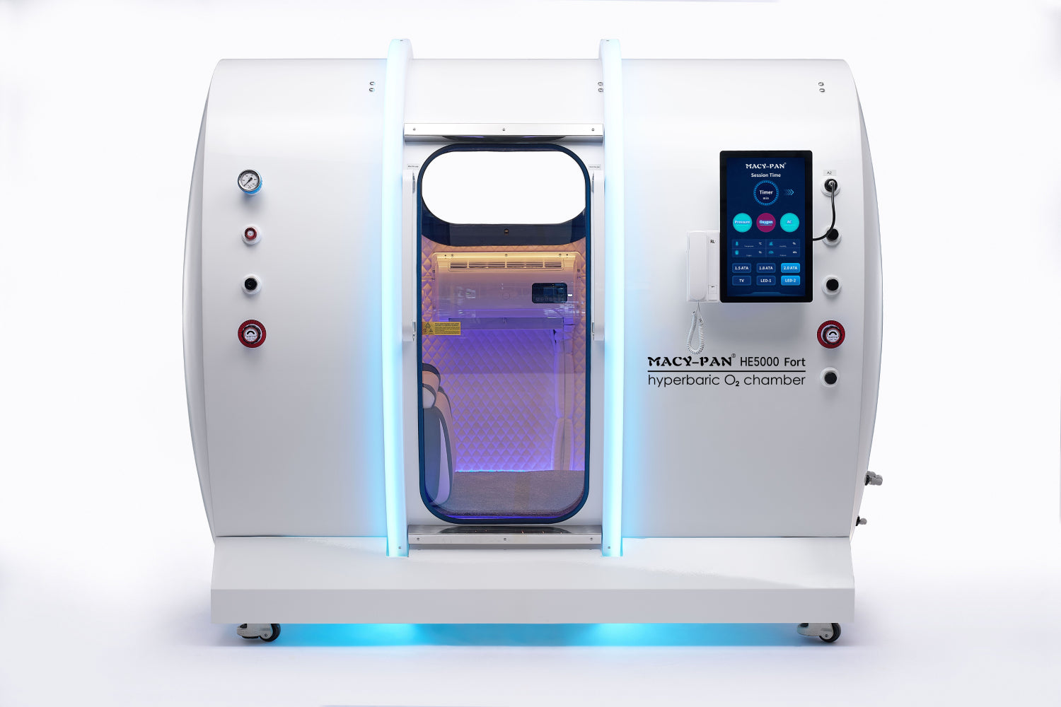 Steel Hyperbaric Chamber Macy Pan HE5000 Fort with 2.0 Maximum ATA and Recliner Seating
