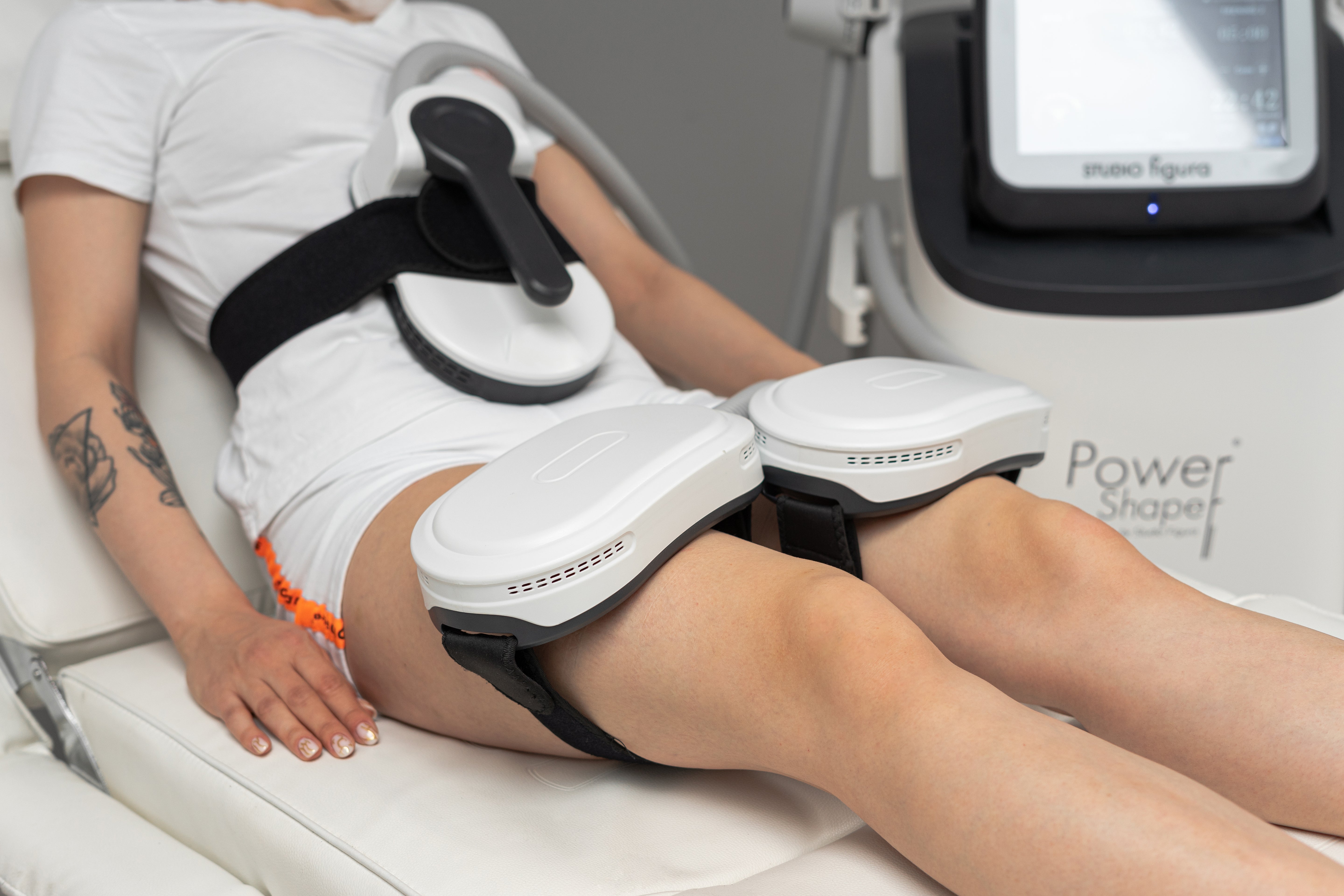 Body Sculpting Machine with Electromagnetic Muscle Stimulation for Fat Reduction and Strength | Power Shaper Pro by Studio Figura