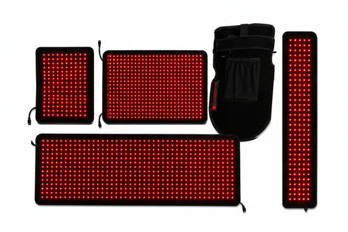 Red Light Therapy Kit with 5 Devices - Large Mat, Medium Mat, 3 in 1 Pad, Neck Wrap and Glove