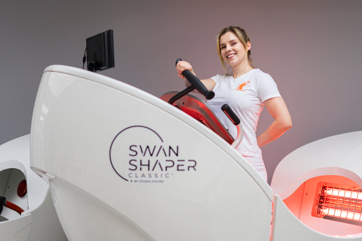 Elliptical Bike Trainer with Red Light Therapy and Negative Ion System - Swan Infra Shaper
