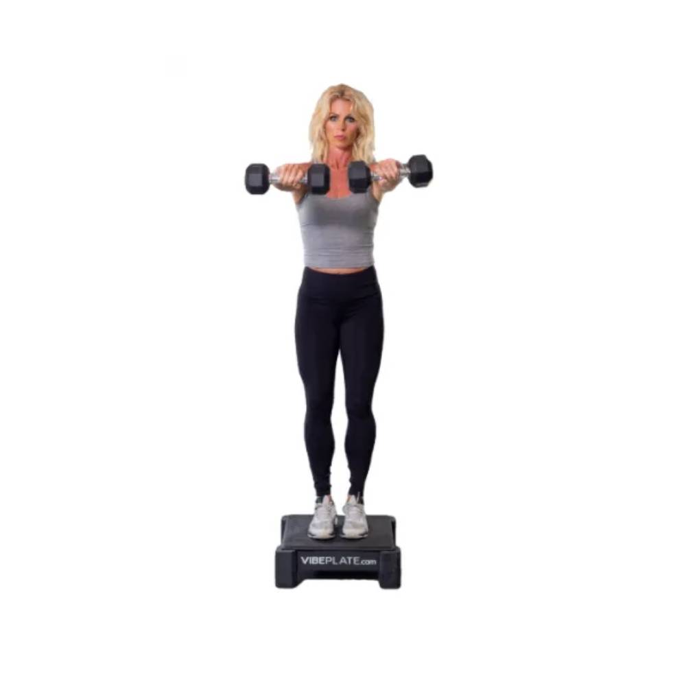 Vibration Plate Mini Whole Body Vibration Platform with Balance Bar for Home Fitness, Therapy, and Stability Support by VibePlate