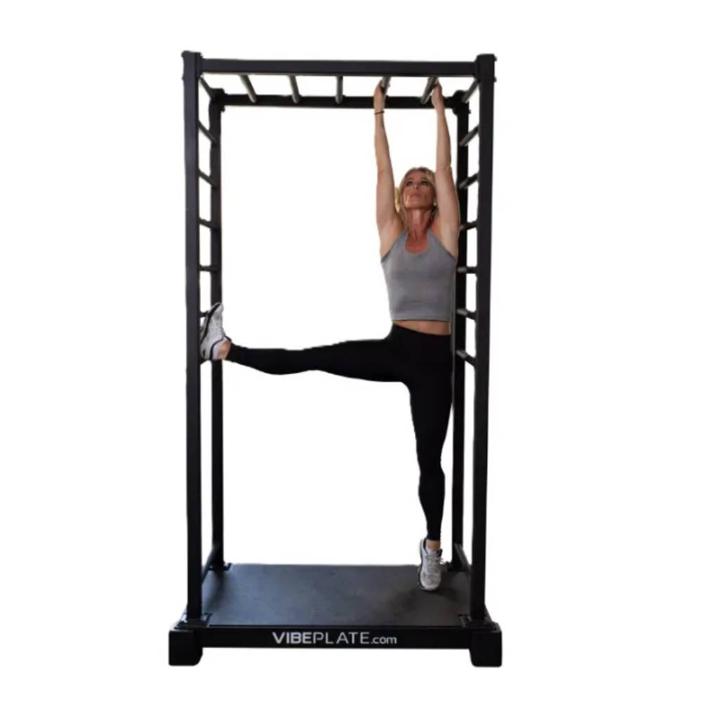 Whole Body Vibration Plate with Stretching Cage by VibePlate, Standard and XL Models