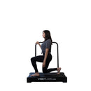 Perform supported stretching and balance exercises with the optional stability bar