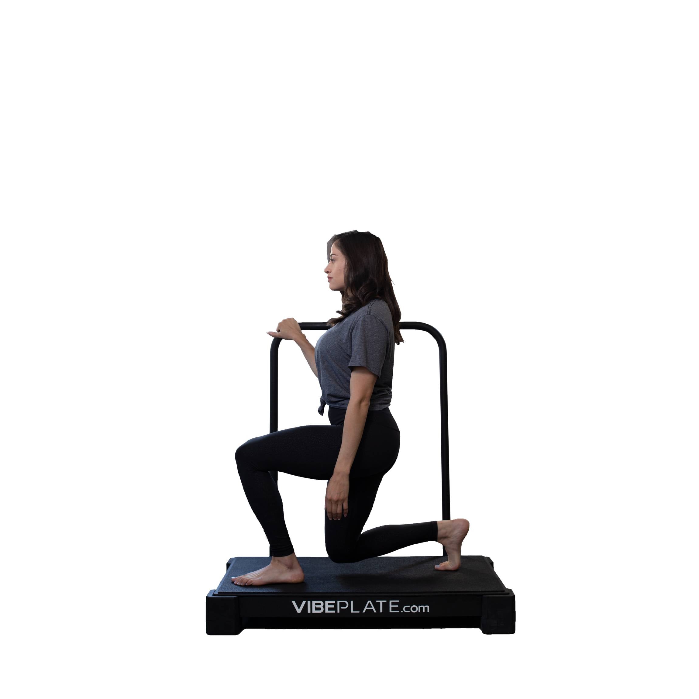 Perform supported stretching and balance exercises with the optional stability bar