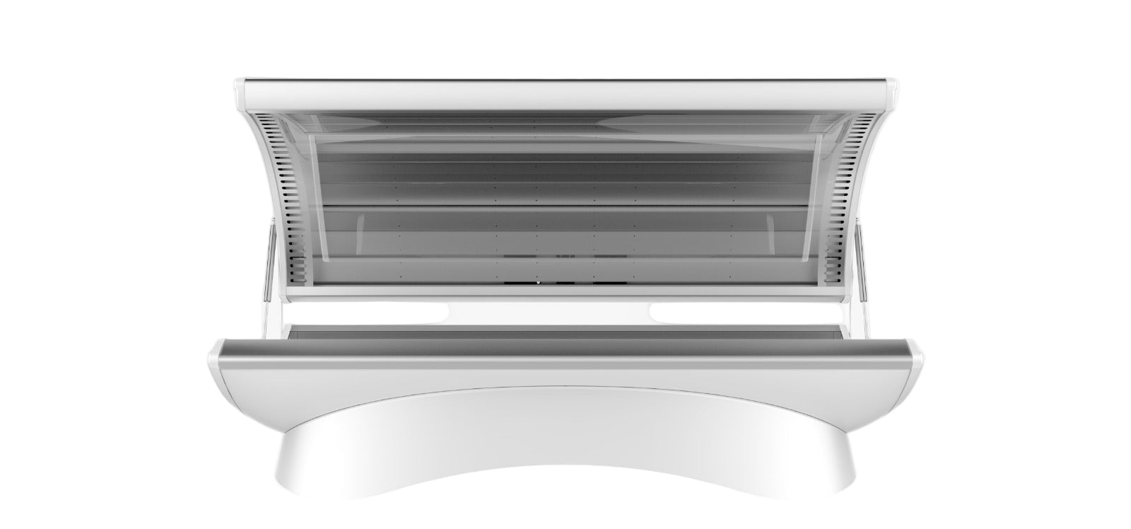 White red light therapy bed on a white background