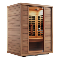 2 Person Infrared Sauna, Sunlighten Amplify II - Includes Chromotherapy, Easy Assembly and Maintenance, Solid Wood Construction