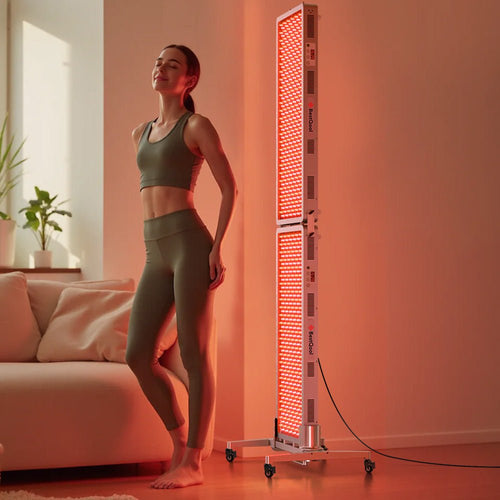 BestQool Adjustable Mobile Stand shown on a stand