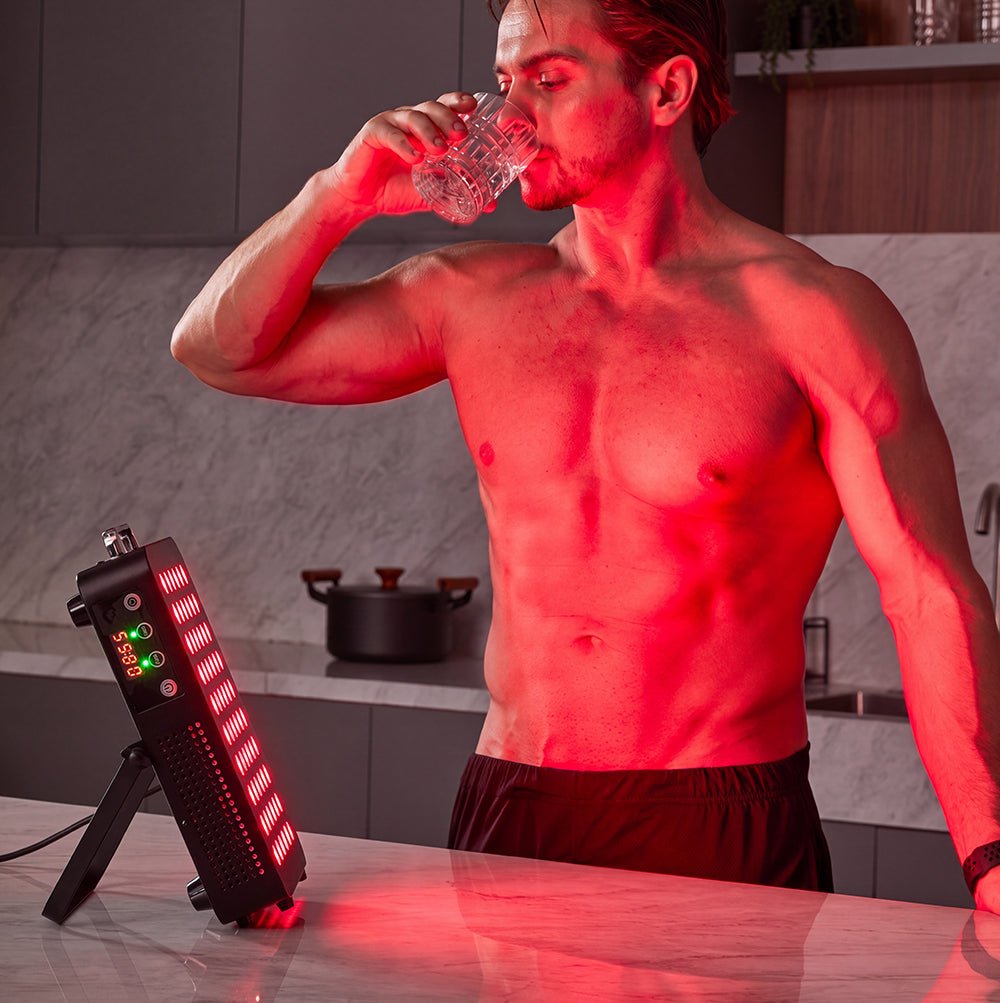 BestQool BQ60 red light therapy panel in use