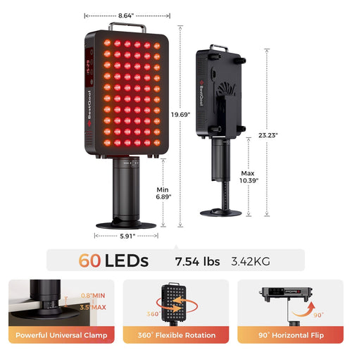 BestQool BQ60Pro clamp red light therapy panel product view