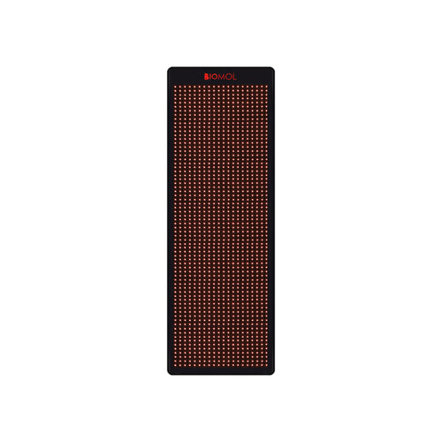 BioMol red light therapy mat top view showing the LED panel