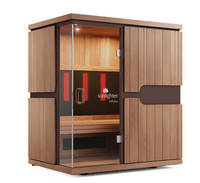 Sunlighten MPulse Conquer Infrared Sauna with Red Light | Fits 3 People, Combines Near-, Mid-, and Far-Infrared Therapy