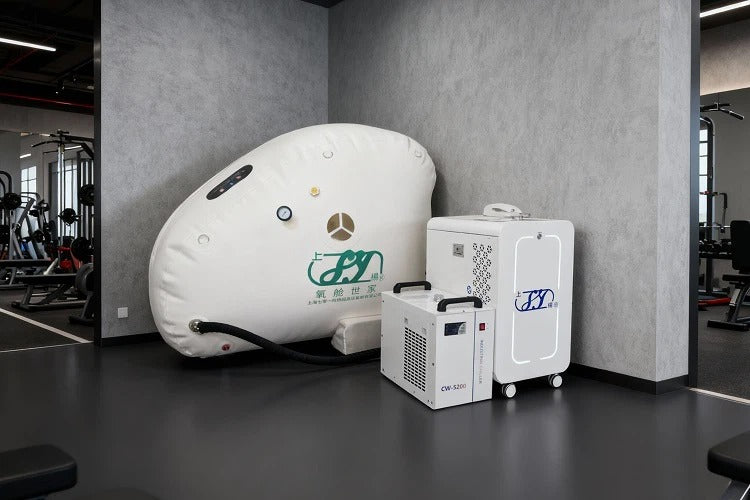 Portable Hyperbaric Chamber with Soft Shell and Seated Positioning