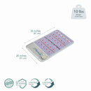 Dimensions of the HealthyLine Platinum PEMF mat, 32 x 20 in., 10 lbs