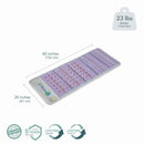 Dimensions of the HealthyLine Platinum PEMF mat, 60 x 24 in., 23 lbs