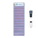 HealthyLine Platinum PEMF mat, 72 x 24 in., with both controllers on a white background