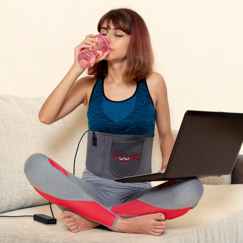 Wear the Hooga Red Light Therapy Belt while relaxing, working, or recovering at home with convenient hands free use.