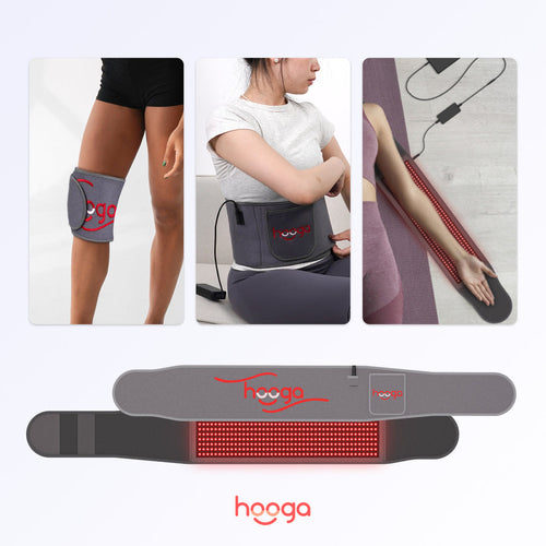 Versatile red light therapy belt designed for targeted treatments across multiple areas of the body.