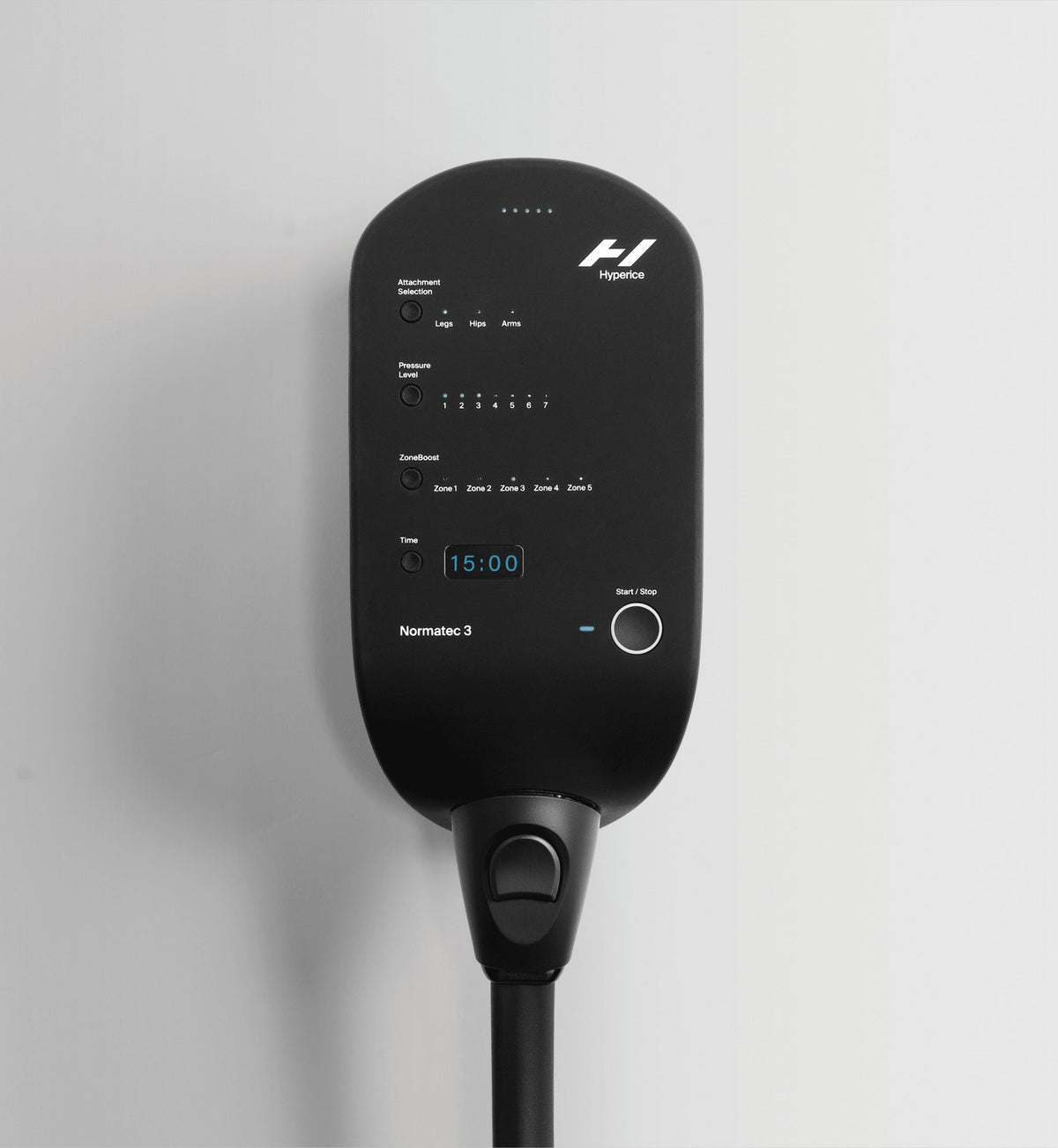 Hyperice Normatec 3 Full Body with its control unit.