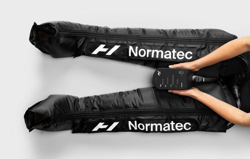 Hyperice Normatec 3 Full Body laid out in a top view.
