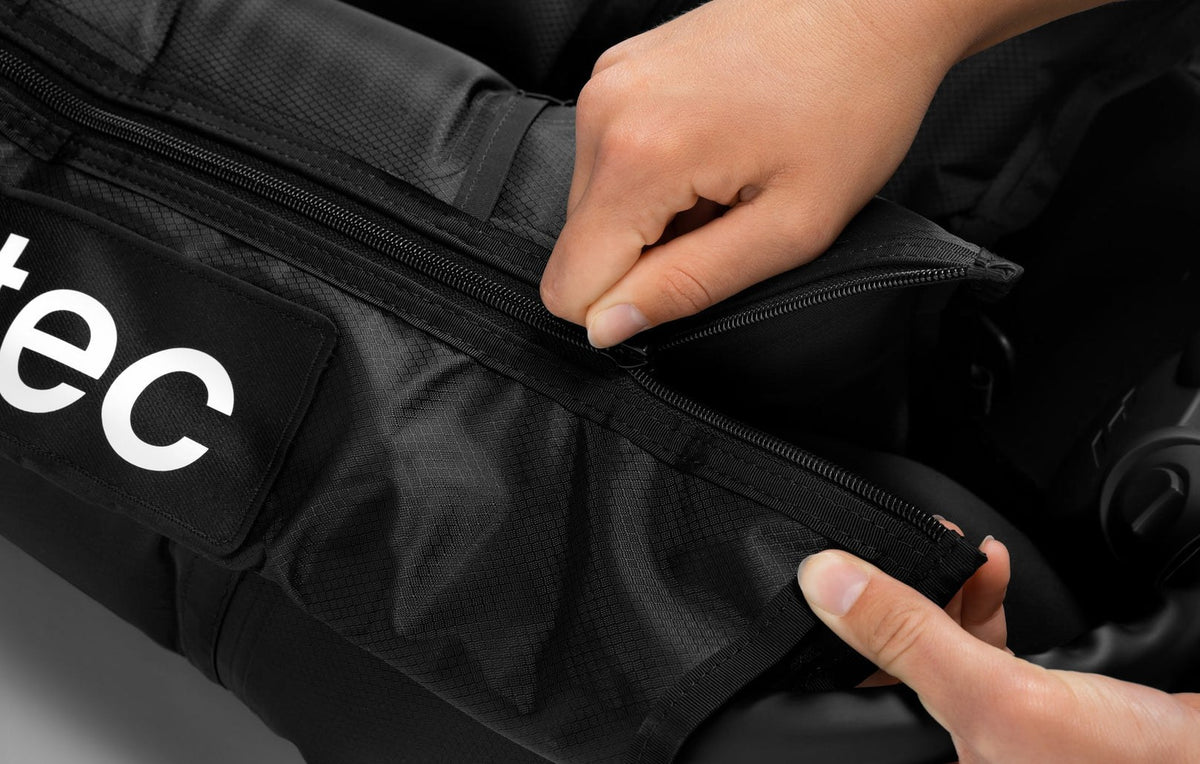 Hyperice Normatec 3 Legs in a close-up detail shot.