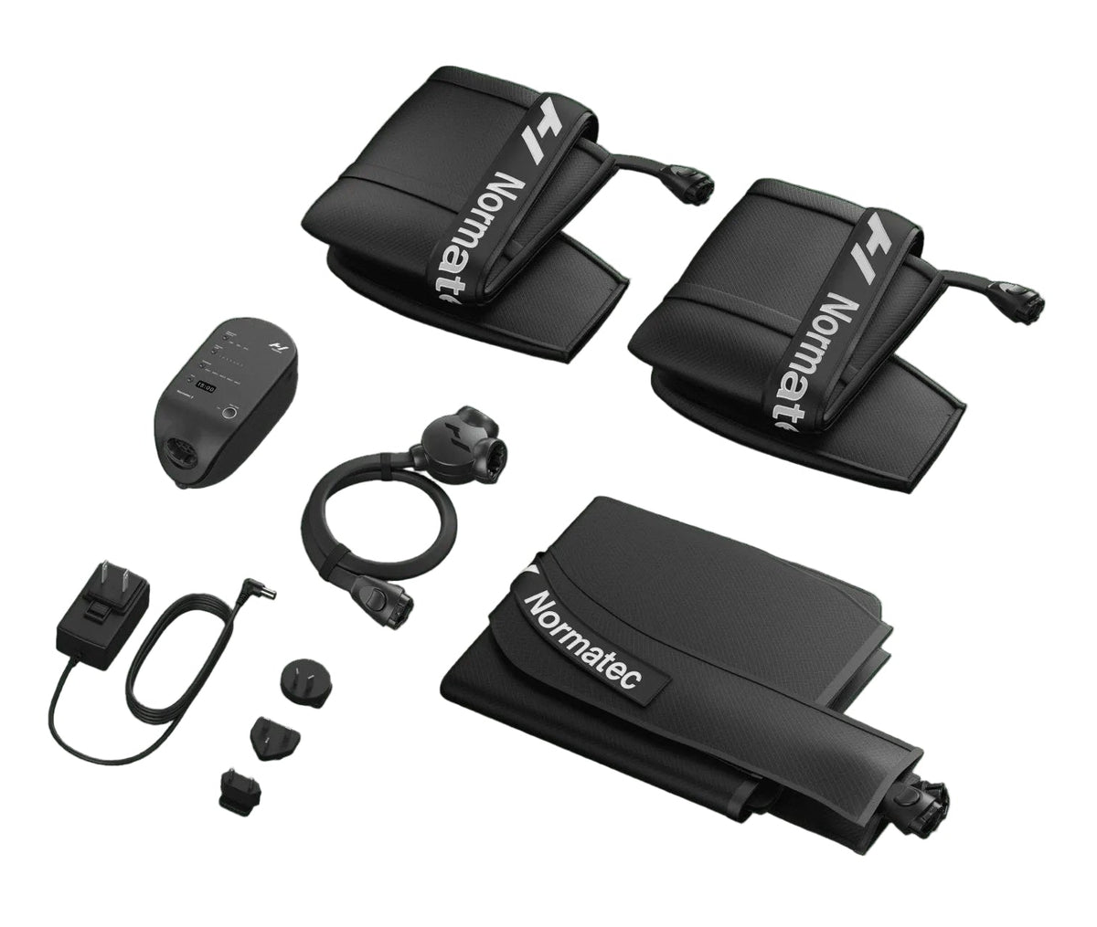 Hyperice Normatec 3 Lower Body with what's included in the box.