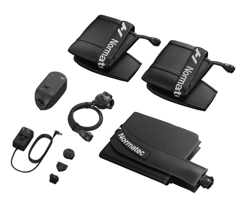 Hyperice Normatec 3 Lower Body with what's included in the box.