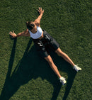 Hyperice Normatec Elite Hips worn during use.