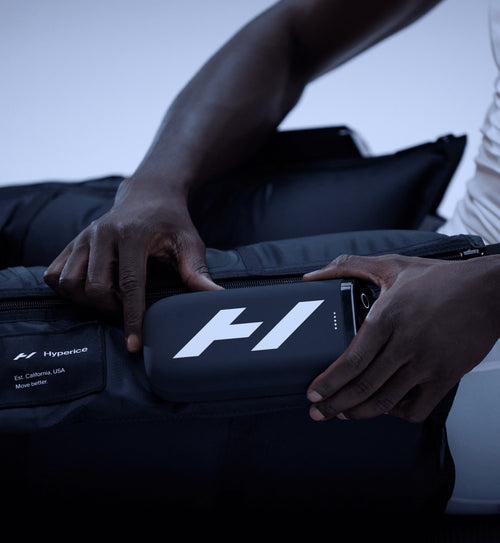 Hyperice Normatec Elite Legs in a close-up detail shot.