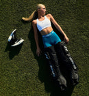 Hyperice Normatec Elite Legs worn during use.