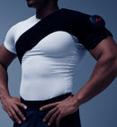 Hyperice Venom 2 Shoulder worn during use.