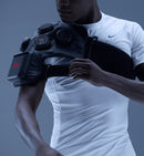 Hyperice X 2 Shoulder worn during use.