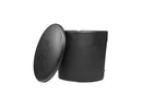 Black insulated Ice Barrel 300 with lid, compact and cylindrical design