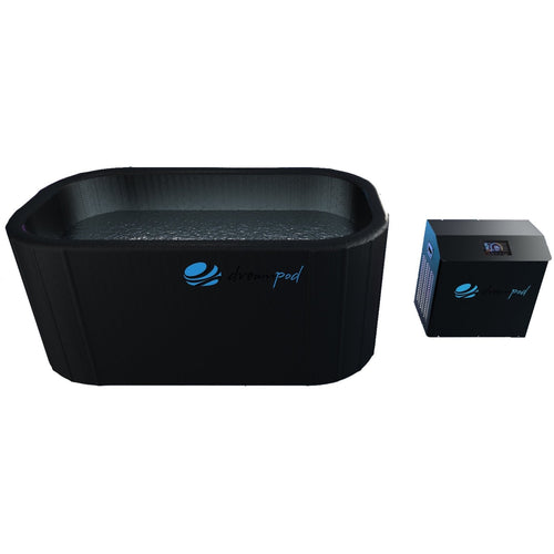 Portable Cold Plunge with Chiller - Ice Bath Flex Black from Dreampod