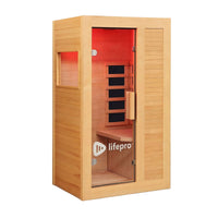 Infrared Sauna for One Person with Red Light and Chromotherapy, Lifepro RejuvaCure Cozy