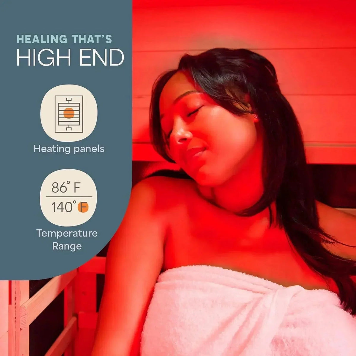 Lifepro Rejuvacure Cozy far infrared sauna temperature range