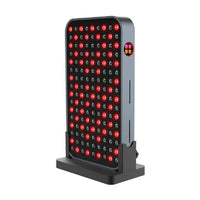 Compact light therapy panel with red LEDs and touch controls