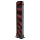Full-body light therapy panel with red LEDs and stand