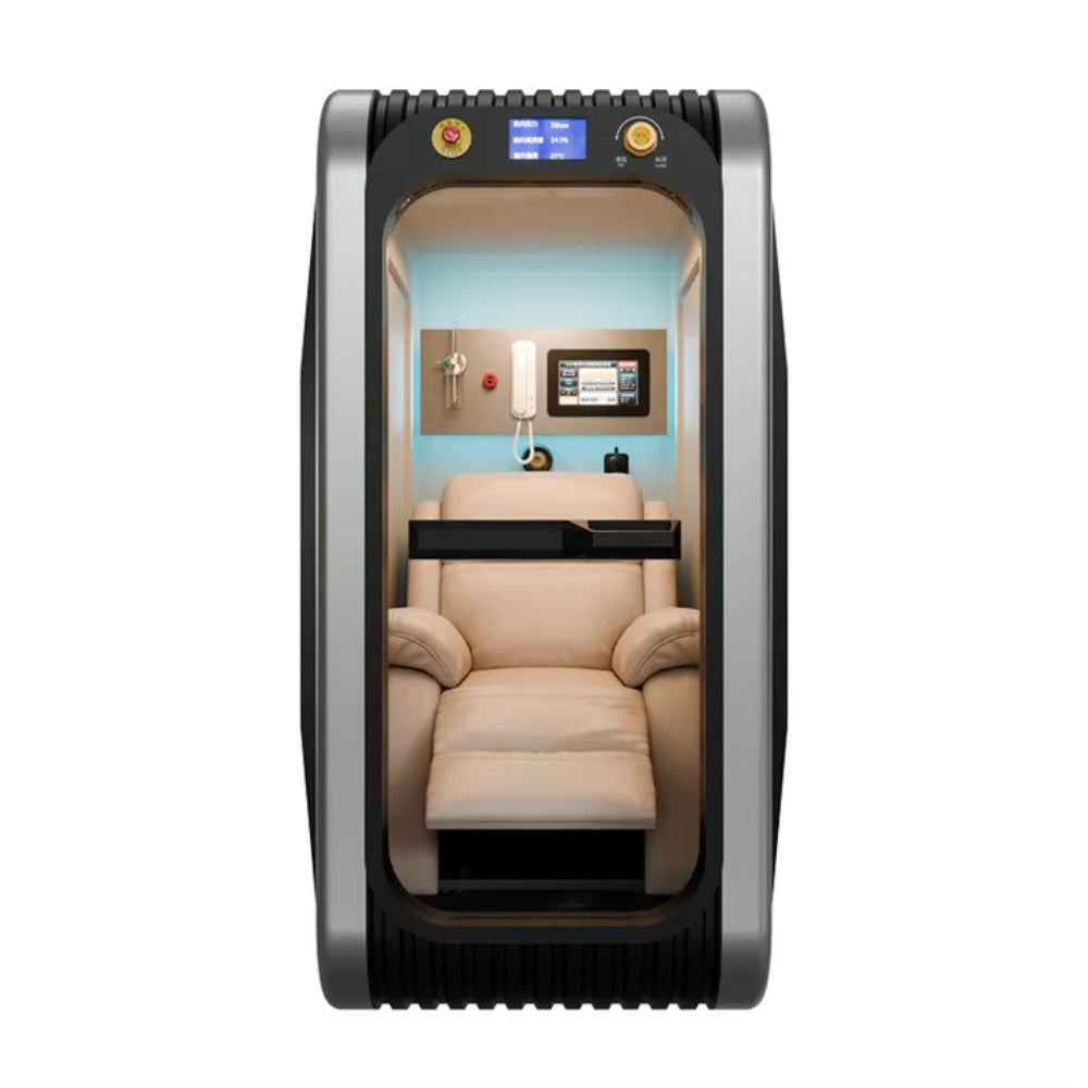 Hyperbaric Oxygen Chamber, Compact Carbon Fiber Hard Shell with 2.0 Max ATA and Zero-Gravity Recliner