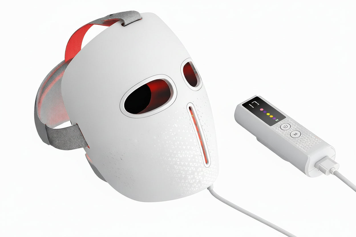 Red Light Therapy Mask MitoGLOW with Blue, Yellow, Red and Near Infrared LED