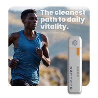 Antivid inhaler with athlete running, text daily vitality