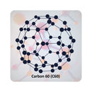 Illustration of Carbon 60 molecule with text Carbon 60 (C60)