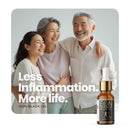 EON C60 Black Level bottle with happy family, text less inflammation more life.