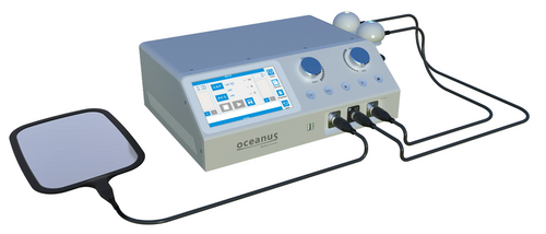 Medical device with 'oceanus' branding on a white background